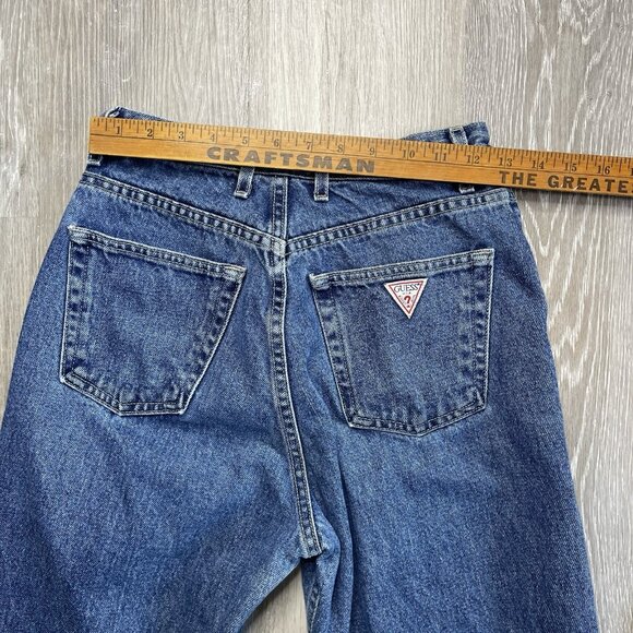 Vintage Guess Womens Jeans 1050-SH Medium Wash High Rise Mom Jean 28 Waist - Picture 12 of 14